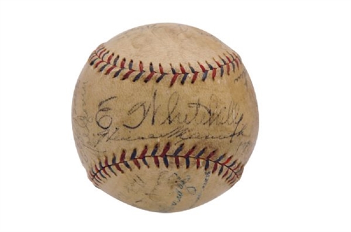 1933 American League Champion Washington Senators Autographed Baseball (17 signatures)
